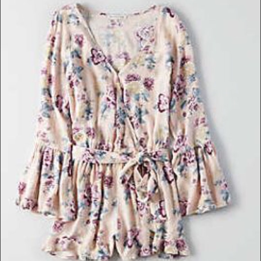 ππHost Pickππ AEO - Sexy floral wrap romper - Picture 3 of 3